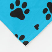 Drucke und Muster für schwarze und blaue Hunde Fleecedecke (Ecke)
