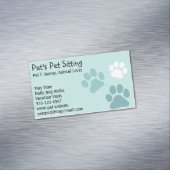 Drucke von Haustieren auf Aquamarinen Katzen- und  Magnetische Visitenkarte (Beispiel)