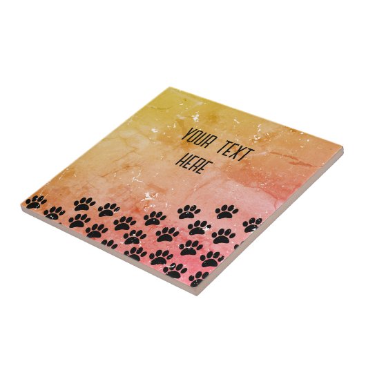 Drucke von Puppy-Paw-Papieren Fliese (Seite)