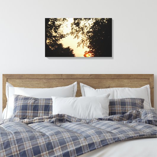 Drucke von Sunrise Wrapped Canvas (Insitu (Schlafzimmer))