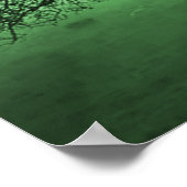 DRUCKEN - 2 große Bäume grün Poster (Ecke)