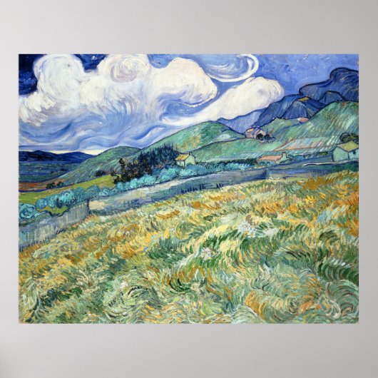DRUCKEN | 48x38 Van Gogh Landschaft von Saint-Ré Poster (Vorne)