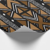 Drucken afrikanischer Bogolan-Geschenkpapier Geschenkpapier (Ecke)