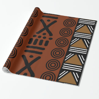 Drucken afrikanischer Bogolan-Geschenkpapier Geschenkpapier