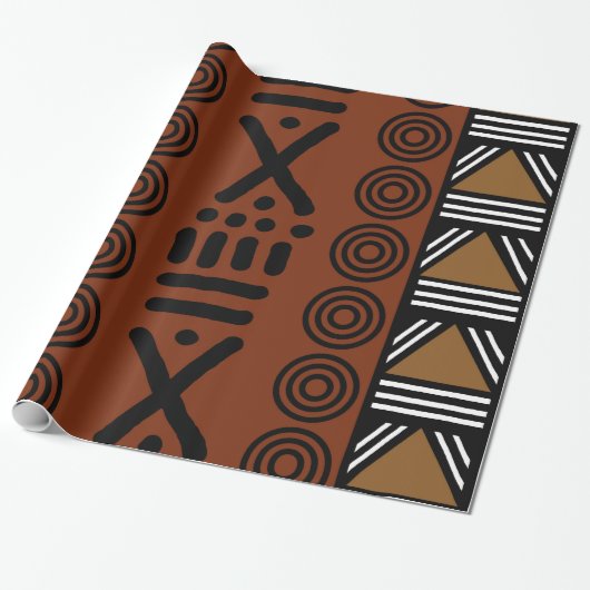 Drucken afrikanischer Bogolan-Geschenkpapier Geschenkpapier (Ungerollt)