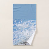 Drucken am Strand Badhandtuch Set (Handtuch)