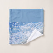 Drucken am Strand Badhandtuch Set (Waschlappen)