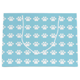 Drucken auf blauem Hintergrund Große Geschenktüte