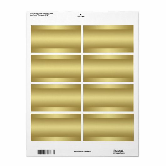 Drucken auf dem Zuhause Gold-Tone-Adressetikett (Vorne)