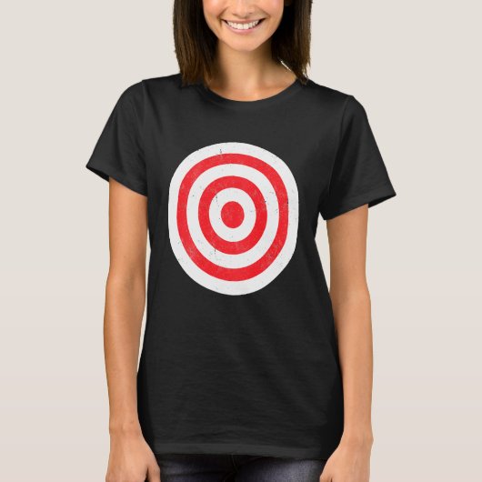 Drucken auf der Rückseite des Bullseye-Zielbullen T-Shirt (Vorderseite)