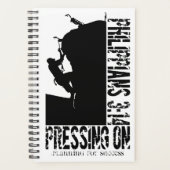 Drücken auf die Rock Climb-Schrift Planer (Vorderseite)