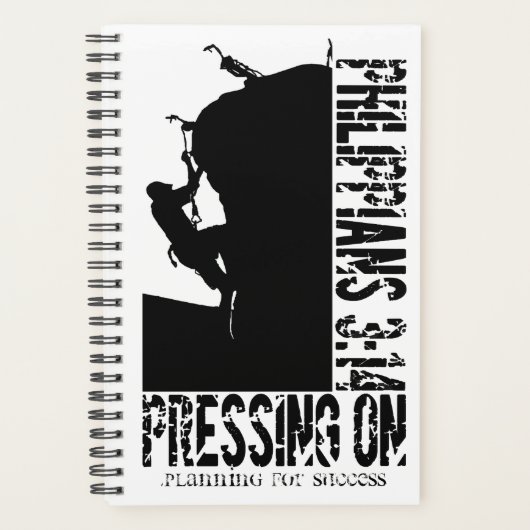 Drücken auf die Rock Climb-Schrift Planer (Vorderseite)