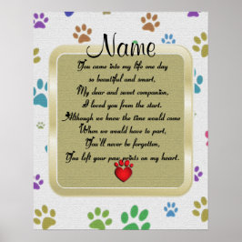 Drucken auf Memorial für mein Herzgedicht Poster