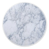 Drucken aus weißem und grauem Marmor Keramikknauf (Vorderseite)