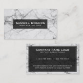 Drucken aus weißem und grauem Marmor Visitenkarte (Vorne/Hinten)