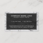 Drucken aus weißem und grauem Marmor Visitenkarte (Rückseite)