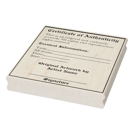 Drucken benutzerdefinierbarer Artwork-Authentifizi Gummistempel (Stempel)