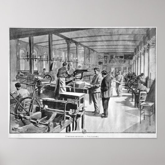 Drucken der Banknoten Poster (Vorne)