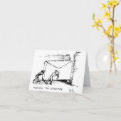 Drücken des Umschlags — Note Card Karte (Gelbe Blume)