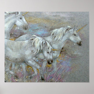 DRUCKEN - Einhorn - Drei Mares Poster