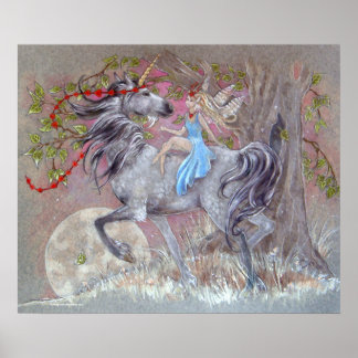 DRUCKEN - Einhorn Fairy Valentine Poster