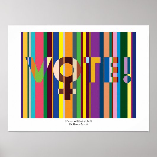 Drucken - "Frauen entscheiden (Abstimmung!)" Poster (Vorne)