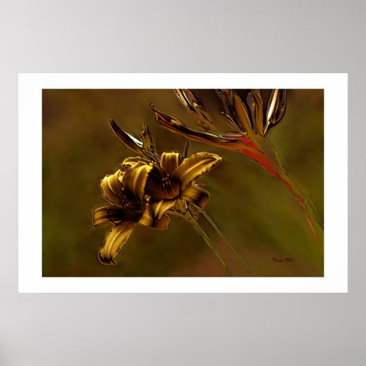 DRUCKEN "GOLDEN LILIEN" POSTER (Vorne)