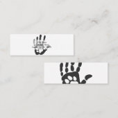 Drucken in der Hand - Hintergrundfarbe auswählen Mini Visitenkarte (Vorne/Hinten)