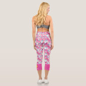Drucken in Pickleball, benutzerdefinierter Text mi Capri Leggings (Rückseite)