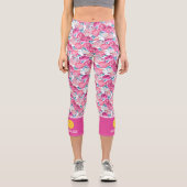 Drucken in Pickleball, benutzerdefinierter Text mi Capri Leggings (Vorderseite)