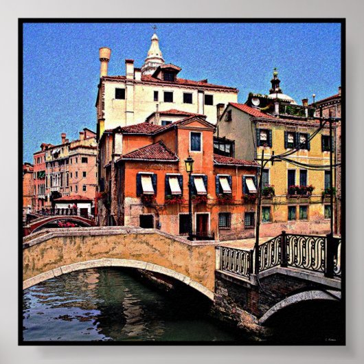 Drucken in Venedig Poster (Vorne)