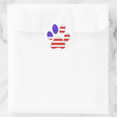Drucken mit amerikanischer Flagge Runder Aufkleber (Tasche)