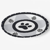 Drucken mit dekorativen Elementen Pappteller (Schrägansicht)