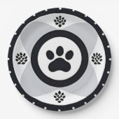 Drucken mit dekorativen Elementen Pappteller (Vorderseite)