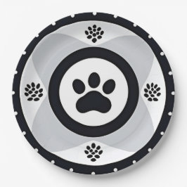 Drucken mit dekorativen Elementen Pappteller