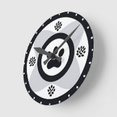 Drucken mit dekorativen Elementen Runde Wanduhr (Winkel)