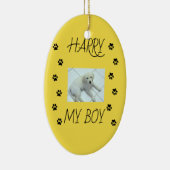 Drucken mit Foto und Name des Haustiers Keramik Ornament (Rechts)