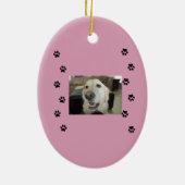 Drucken mit Foto und Name des Haustiers Keramik Ornament (Hinten)