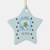 Drucken mit Foto und Name des Haustiers Keramik Ornament (Rechts)