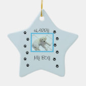 Drucken mit Foto und Name des Haustiers Keramik Ornament (Vorne)