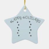 Drucken mit Foto und Name des Haustiers Keramik Ornament (Hinten)