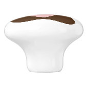 Drucken mit Herz Keramikknauf (Seitenansicht)