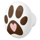 Drucken mit Herz Keramikknauf (Rechts)