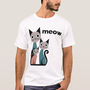 Drucken mit Katzen, Miau T-Shirt
