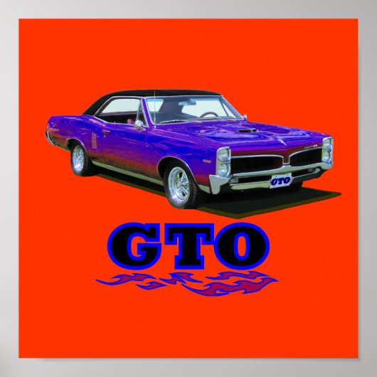 Drucken mit "Pontiac GTO"-Design Poster (Vorne)