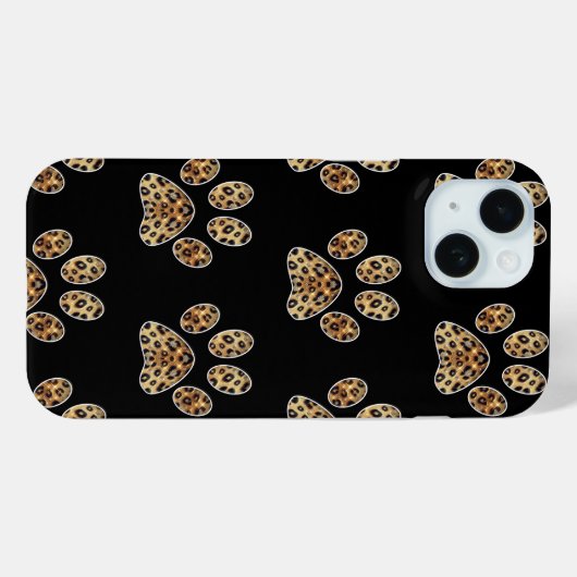 Drucken mit schwarzem Leopard-Sparkon Case-Mate iPhone Hülle (Rückseite (Horizontal))