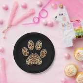 Drucken mit schwarzem Leopard-Sparkon Pappteller (Party)
