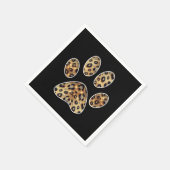 Drucken mit schwarzem Leopard-Sparkon Serviette (Ecke)