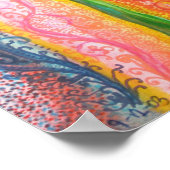 Drucken oder Poster mit psychedelischem Baumdesign (Ecke)