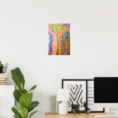 Drucken oder Poster mit psychedelischem Baumdesign (Heimbüro)